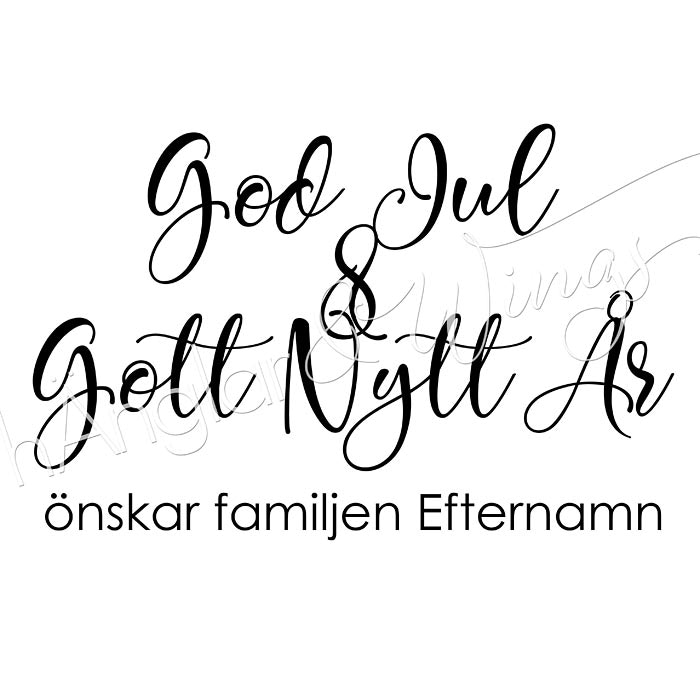 PERSONAL - 047 - God Jul & Gott Nytt År