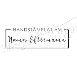 PERSONAL - 081 Frame -  Handstämplat av