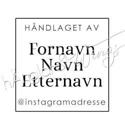 PERSONLIG - 233 kvadrat - Håndlaget av (NORSK)