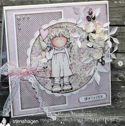 Clear Stamps - Hjärteflicka / Heart Girl - A7