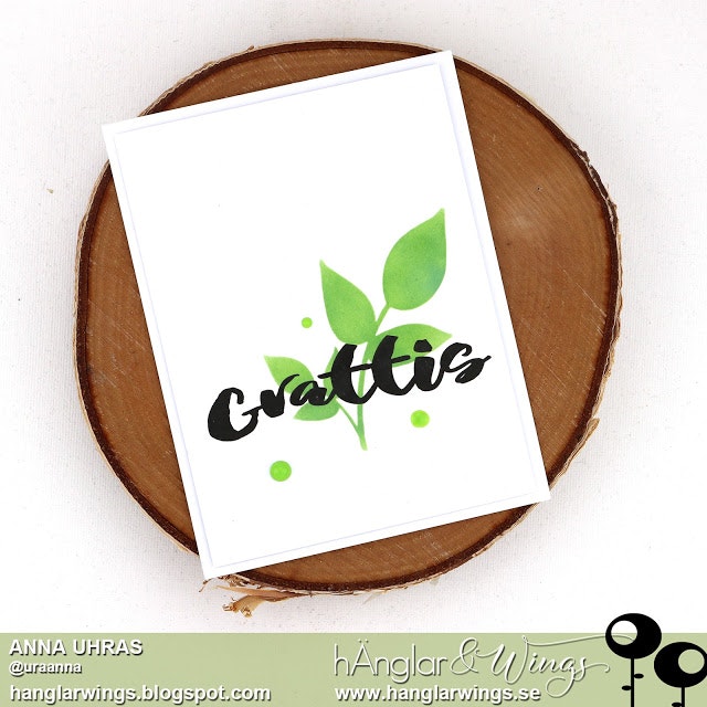 Clear Stamps - Stora Texter Grattis / Big sentens Happy Birthday  A7