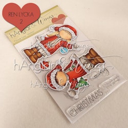 UTGÅTT - Clear Stamps - Pyntande Tomtar