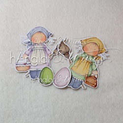 Clear Stamps - Blåkullor / Blue Hill Girls